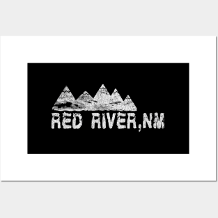 Grunge Red River Ski Town Posters and Art